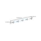 White metal and acrylic bathroom accessories as single item or in set with bathroom shelf