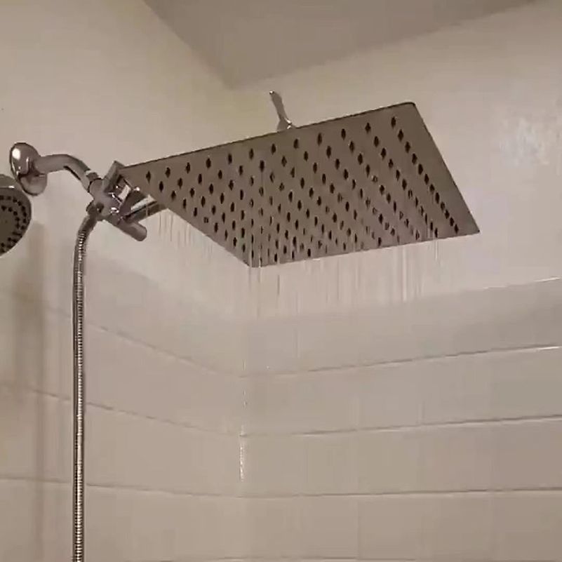 Classic Dual Shower Head Water-efficient Square Metal Dual Shower Head