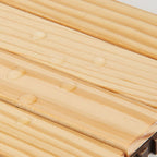 7-Slat Square Wood Terrace Tiles Laying Pattern Outdoor Terrace Tiles