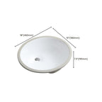 Modern Oval Washstand Ceramic Table Installation Sink Bathroom