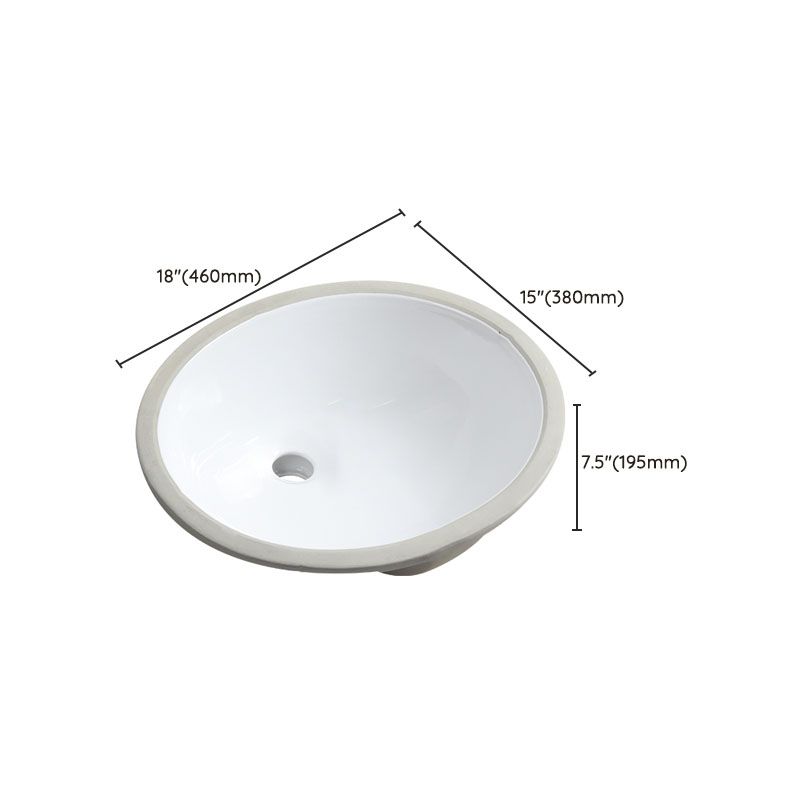 Modern Oval Washstand Ceramic Table Installation Sink Bathroom