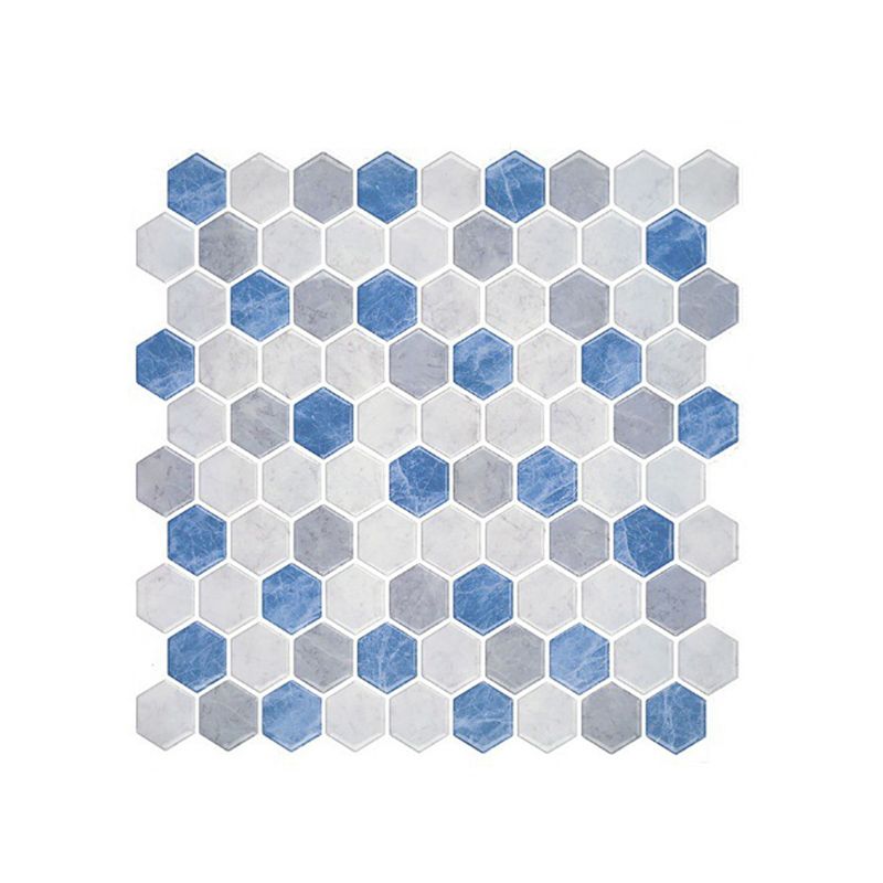 Polygon Metal Peel and Stick Back Wall Tile PVC Peel and Stick Tile for the Kitchen