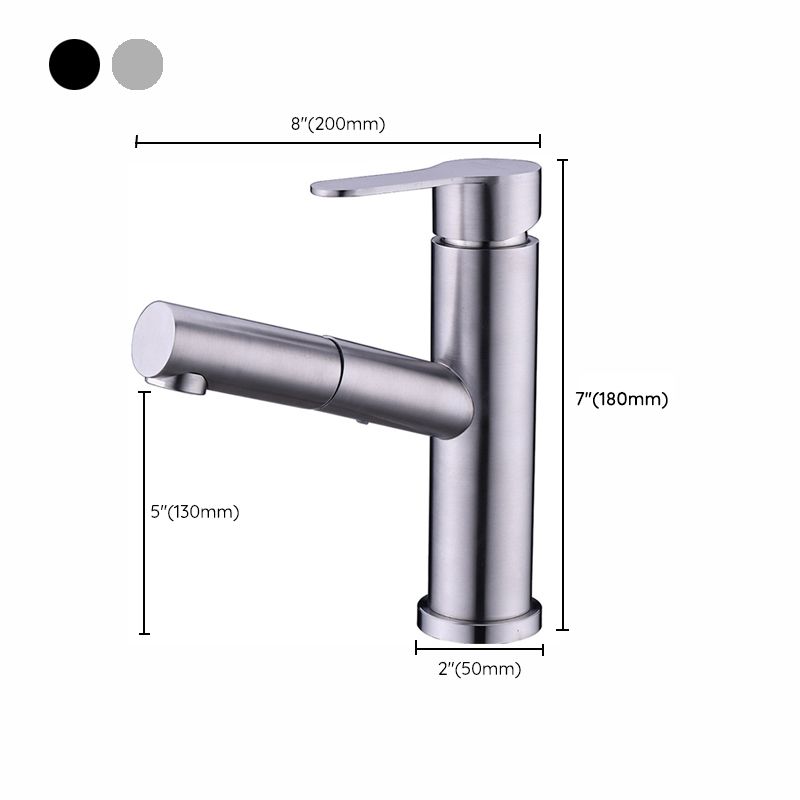 Pull-out Faucet Contemporary Single Lever Faucet with Swivel Spout