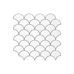 Fish scale Peel & Stick field tile square plastic Peel & Stick mosaic tile