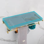 Gold Modern Bathroom Set, Polished Gold, 4 Pieces, Towel Holder, Paper Holder