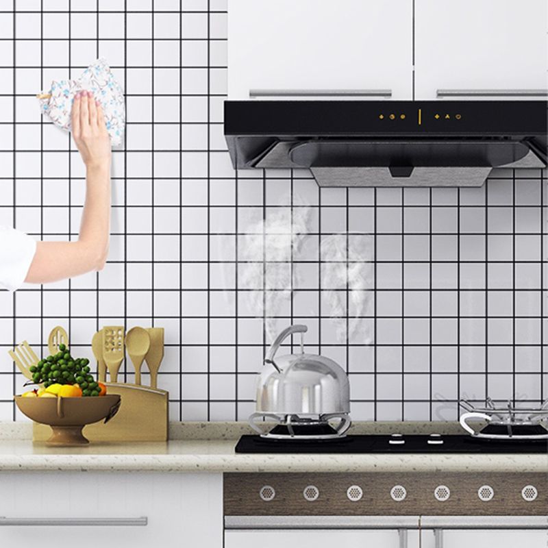 Single Tile Remove and Stick Back Wall Contemporary Kitchen Paper