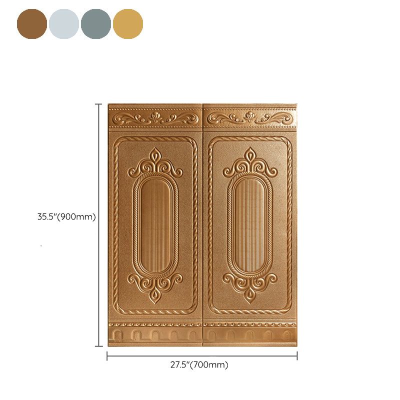 Glam Style Wall Cladding Living Room Peel and Stick 3D Embossed Waterproof Wall Cladding