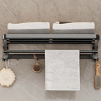 Traditional Aluminum Bathroom Accessories Set Black Bathroom Accessories Kit