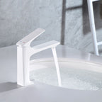 Modern Vessel Sink Faucet Copper Lever Handle Low Arc Vessel Faucet for the Bathroom