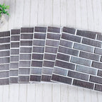 Plastic Peel & Stick Subway Tile 3D Subway Tile with Slip-Resistant Surface