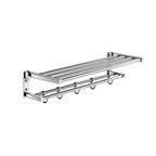 Polished Chrome Modern Bathroom Accessory Set Silver Towel Holder/Bath Shelf