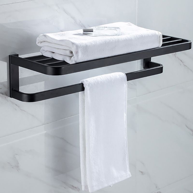 Modern Classic Bathroom Accessories Set in Stainless Steel Matte Black Bathrobe Hook/Towel Ring Bar