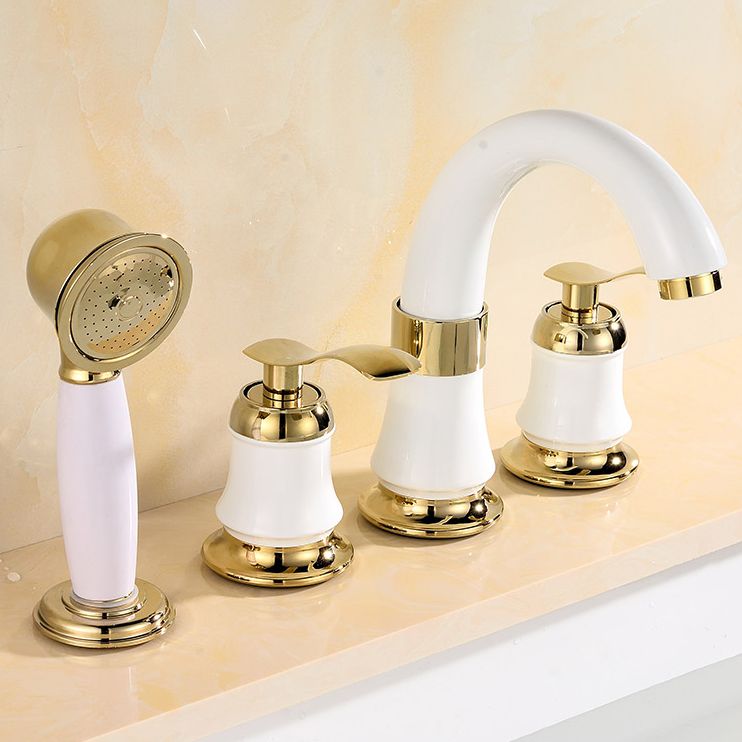 Tradition Bathtub Filler Trim Deck-Mounted Swing Spout Bathtub Filler