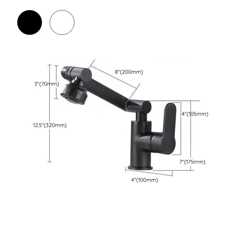 Modern sink faucet stainless steel lever handles swivel spout sink faucet