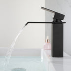 Industrial Faucets Faucet Stainless Steel Lever Handles Waterfall Spout Bathroom Faucet