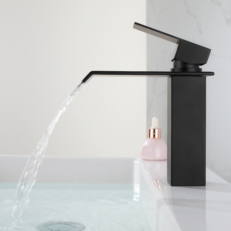 Industrial Faucets Faucet Stainless Steel Lever Handles Waterfall Spout Bathroom Faucet