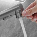Contemporary Vessel Faucet Copper Single Handle Low Arc Pull Down Vessel Faucet for Home