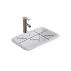 Traditional square washstand ceramics metal base washbasin