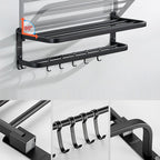 Modern Bathroom Accessories Black Paper Holder Bathroom Shelf Bathroom Accessory Set