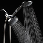 Traditional Dual Shower Heads Home Metal Round Shape Dual Shower