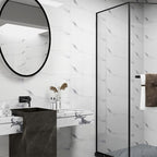 Bathroom mosaic tile marble print peel-and-stick backsplash tile