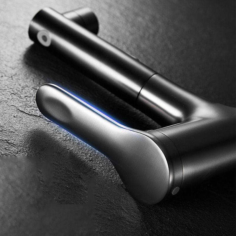 Contemporary Single Color Faucet Low Arc Centerset Sink Faucet for Bathroom
