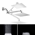Contemporary Double Handle Shower Head High Arc Shower Head Combination in Chrome