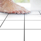 Bathroom Square PVC Flooring 24" x 118" x 4mm Peel and Stick Vinyl Flooring