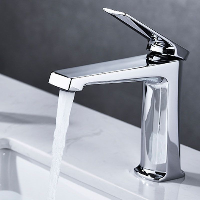Modern basin tap lever handle copper low arc basin tap