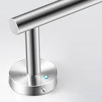 Modern Bathroom Hardware Set in Stainless Steel Brushed Chrome Towel Bar/Ring & Bathrobe Hook