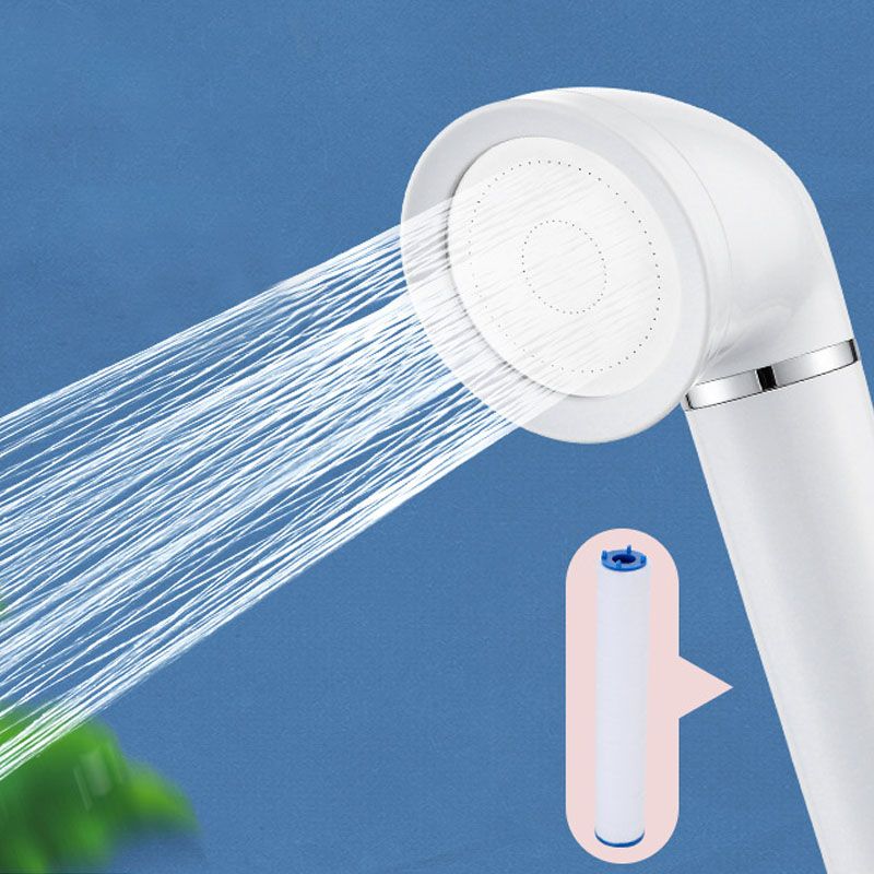 White round shower head plastic supercharged hand shower