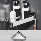 2-piece stainless steel bathroom accessory set 30 cm W triangular bathroom shelf