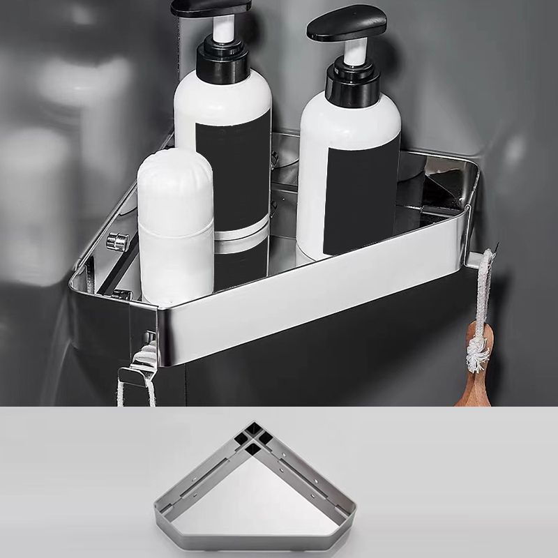 2-piece stainless steel bathroom accessory set 30 cm W triangular bathroom shelf
