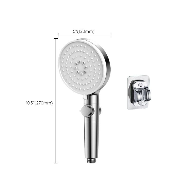 Contemporary Hand Shower Round Shower Head Combo in Silver