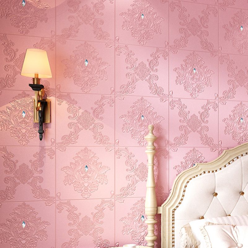 Glam Style Foam Wall Panel Living Room 3D Embossed Waterproof Wall Panel