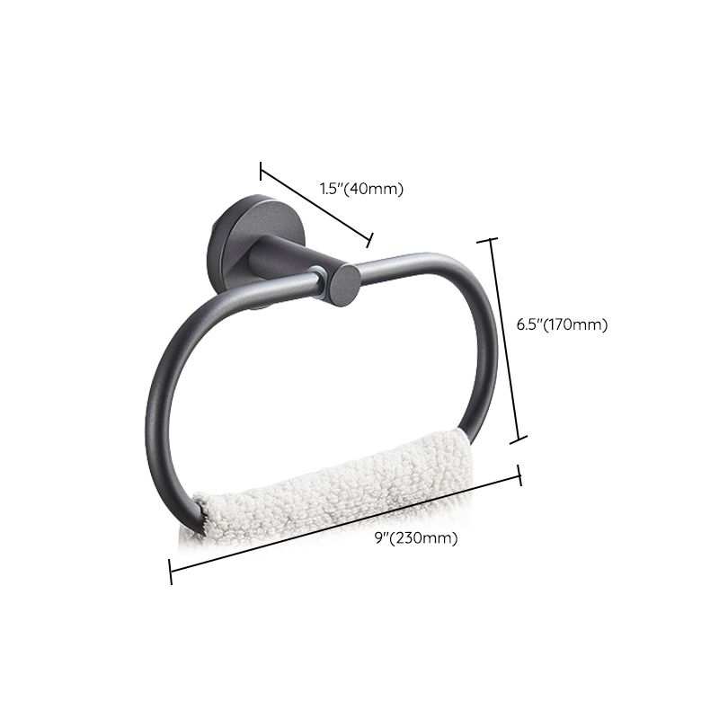 Traditional Gray Brass Bathroom Hardware Set Towel Bar Bathroom Hardware Set