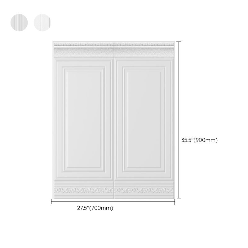Plastic wall cladding panels for peeling and attaching with waterproof wainscoting