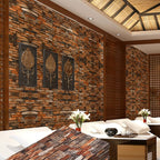 Industrial Wall Panel 3D Brick Wall Panels Waterproof Stickers Wall Tiles Set of 10