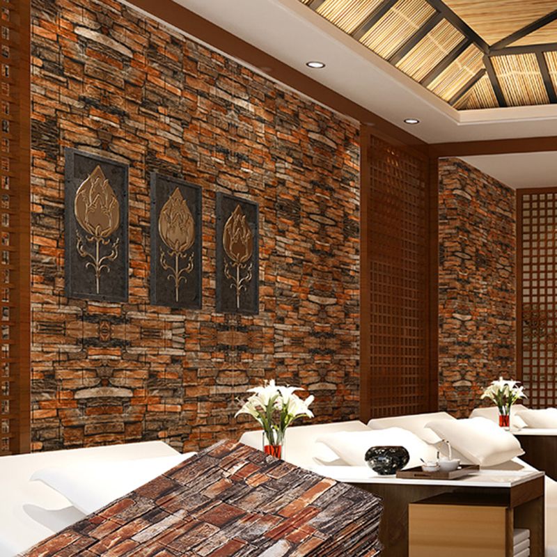 Industrial Wall Panel 3D Brick Wall Panels Waterproof Stickers Wall Tiles Set of 10