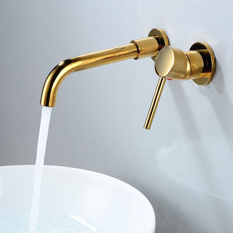 Wall mounted metal bathtub faucet single lever swivel bathtub tap trim