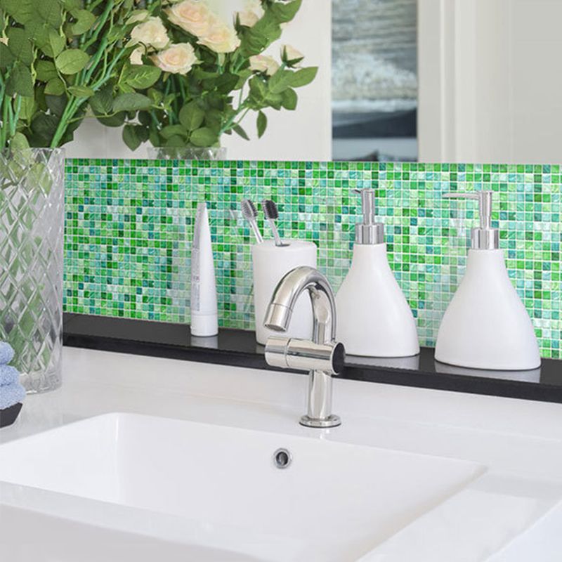 Peel and Stick Mosaic Tile Waterproof Square Peel and Stick Tile for the Kitchen 20-Pack