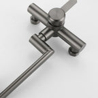 Modern Wall-Mounted Kitchen Faucet Single Lever Faucet in Chrome