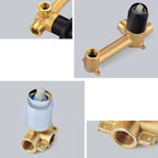 Industrial bathroom faucet brass lever handles 2-hole faucets wall-mounted faucet