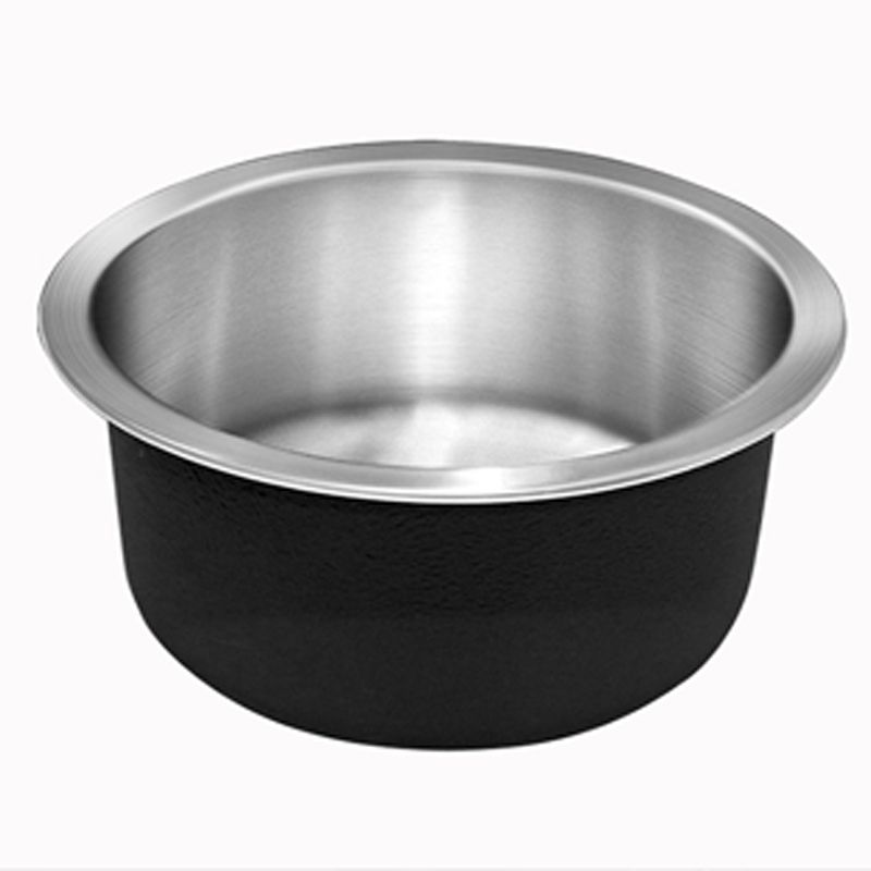 Contemporary Single Bowl Kitchen Sink Round Stainless Steel Sink with Drain Strainer Set