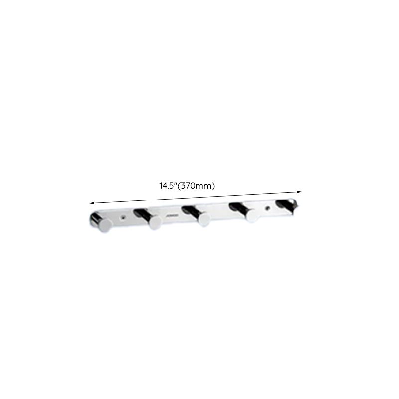 Contemporary bathroom accessory set made of aluminum with towel holder/bath shelf