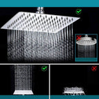 Standard Double Shower Set Round Metal Adjustable Spray Pattern Shower Head in Silver