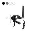 Lever Handle Bathtub Faucet Wall Mount Shower Hose Swivel Spout Bathtub Filling with Hand Shower