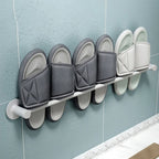 2-piece modern bathroom accessory set metal slipper rack/towel bar
