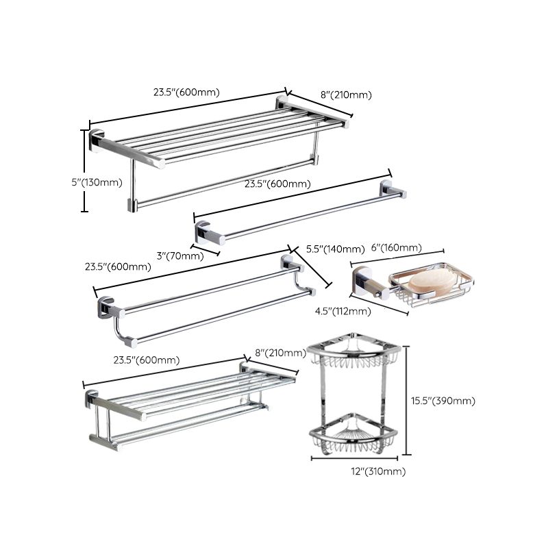Modern bathroom accessory set paper holder towel bar stainless steel bathroom set