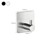 Modern Bathroom Hardware Set in Stainless Steel Brushed Chrome Towel Bar/Ring & Bathrobe Hook